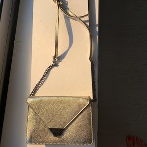 Rebecca Minkoff Gold Leather Crossbody/Clutch